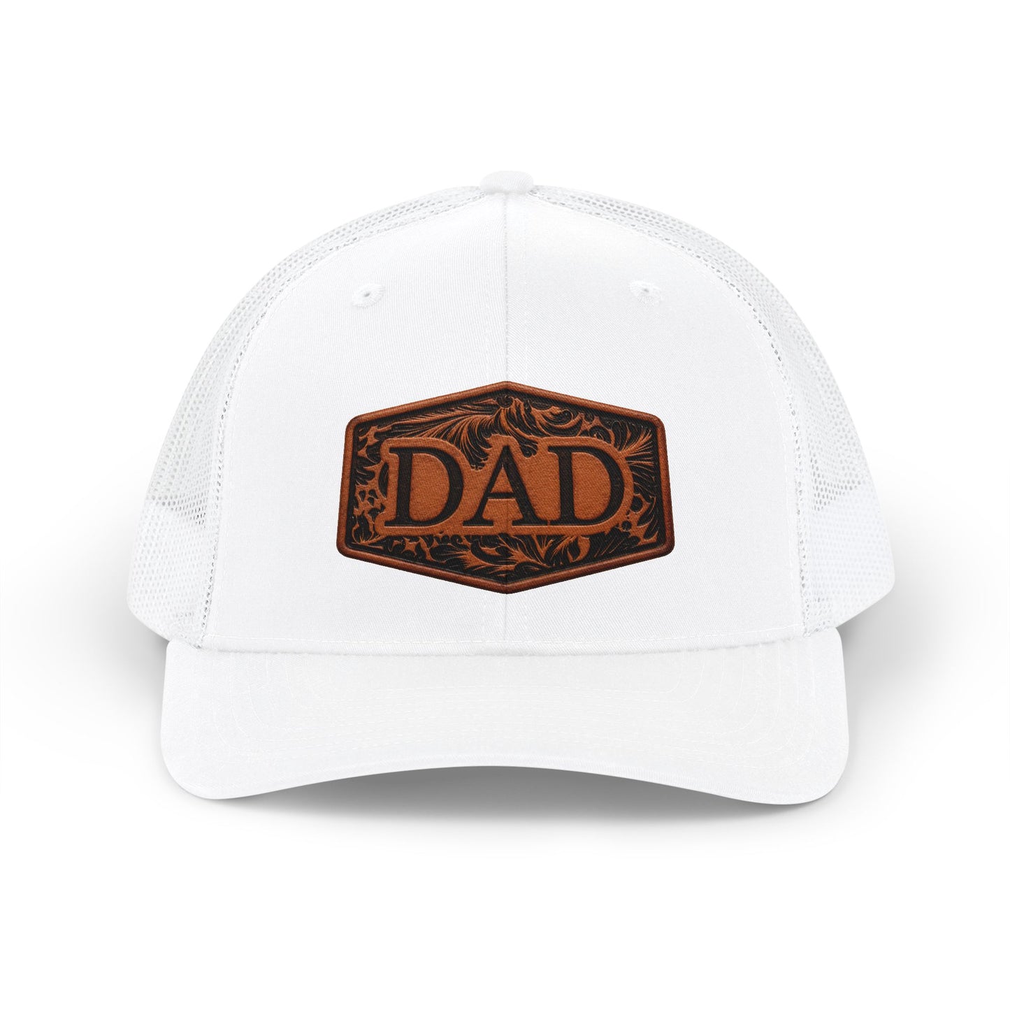 Dad Trucker Cap — Vintage Leather Patch Snapback Hat