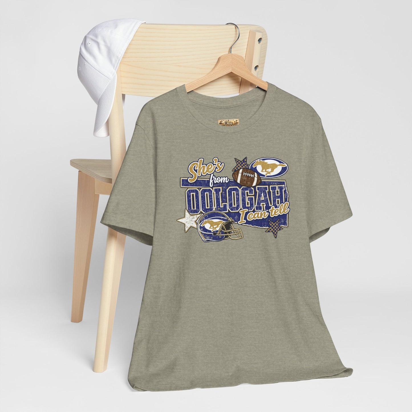 Oologah Team Tee — "Stay from Oologah Teamster" Vintage Football Graphic T-Shirt