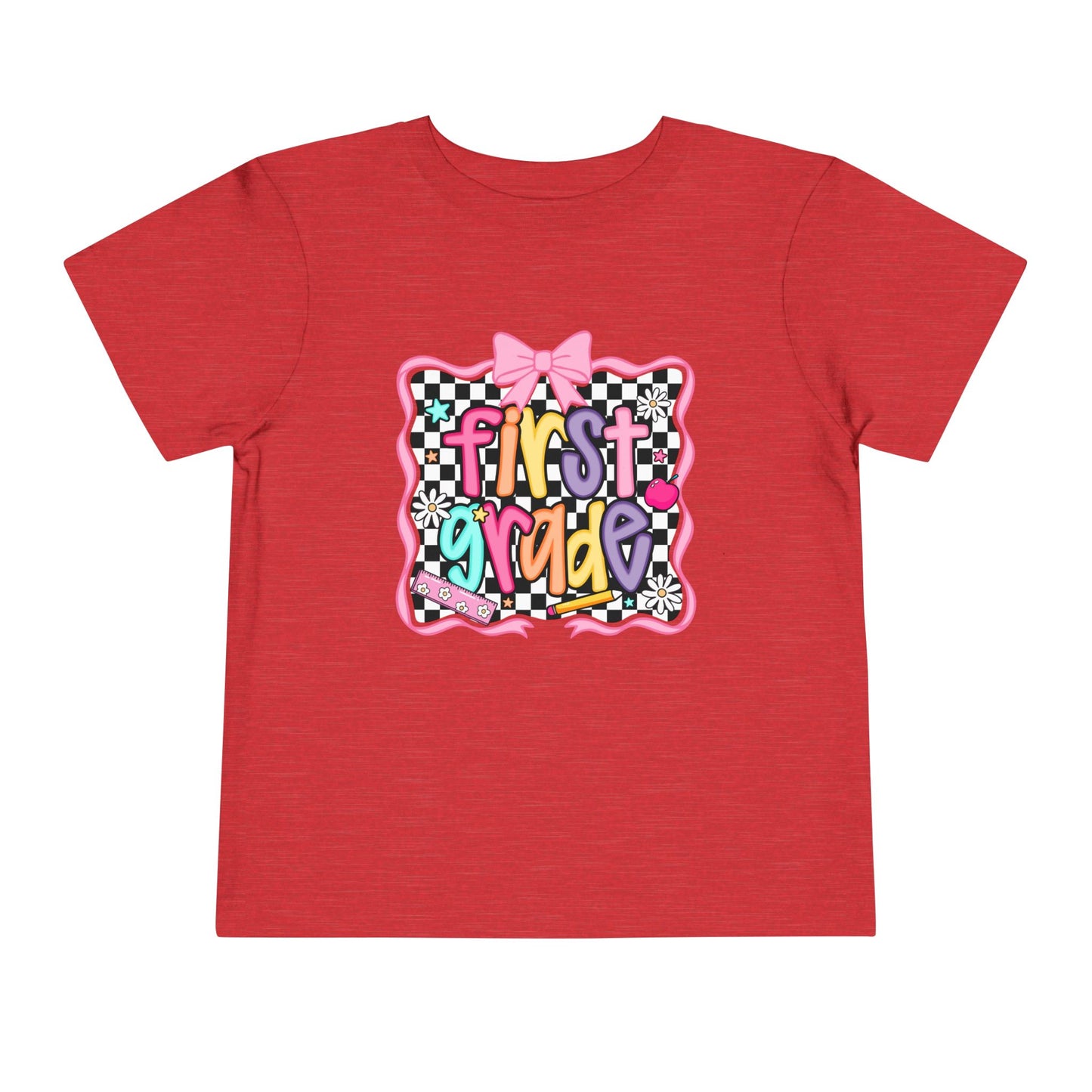 First Grade Toddler Tee — Colorful Back-to-School Graphic Shirt