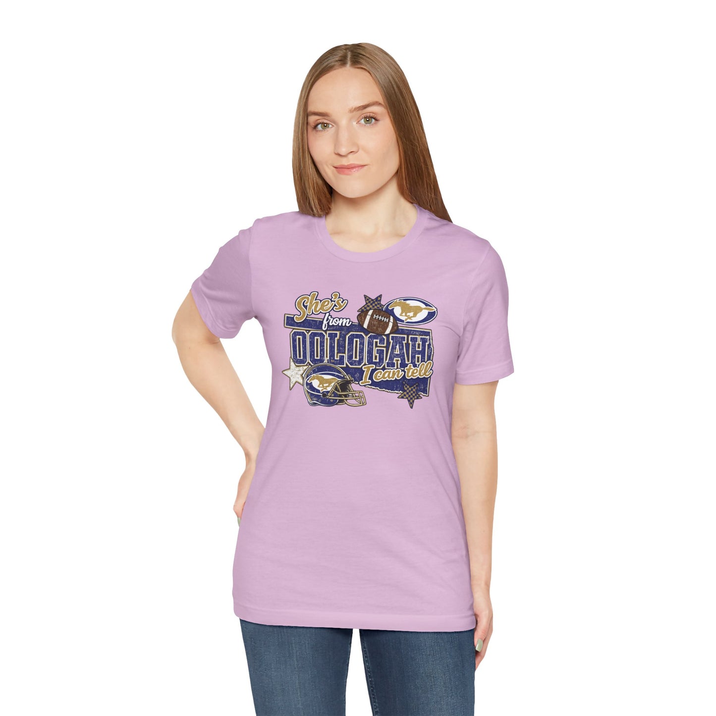 Oologah Team Tee — "Stay from Oologah Teamster" Vintage Football Graphic T-Shirt