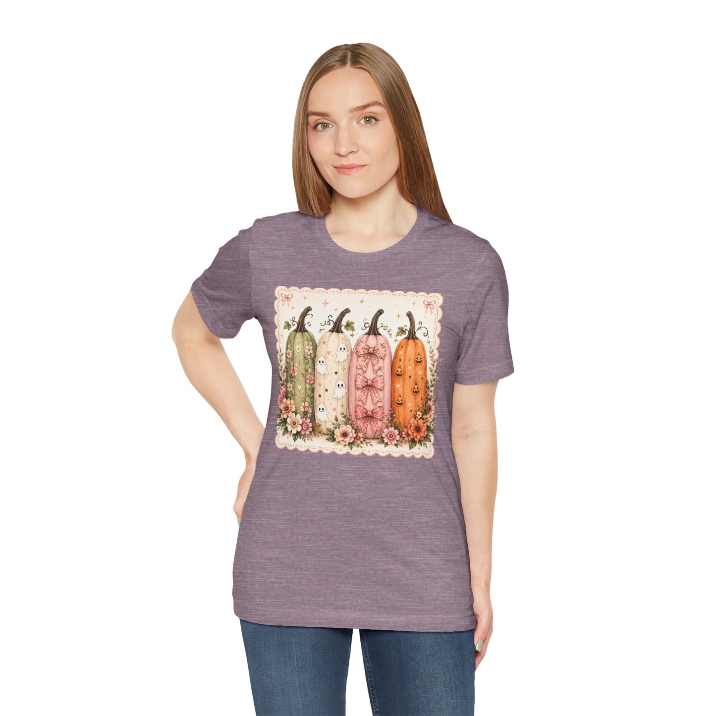 Vintage Floral Pumpkin Tee — Autumn Harvest Graphic T-Shirt