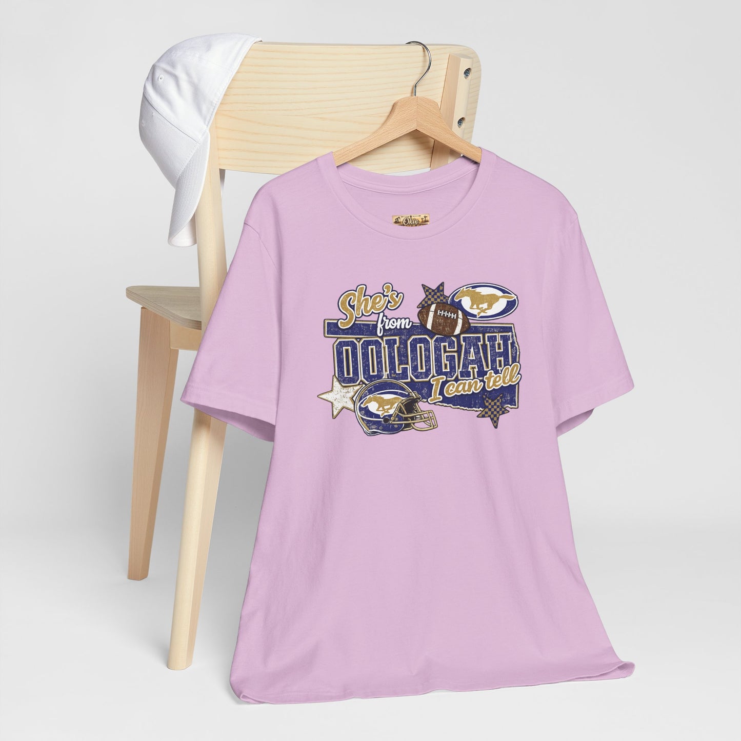 Oologah Team Tee — "Stay from Oologah Teamster" Vintage Football Graphic T-Shirt