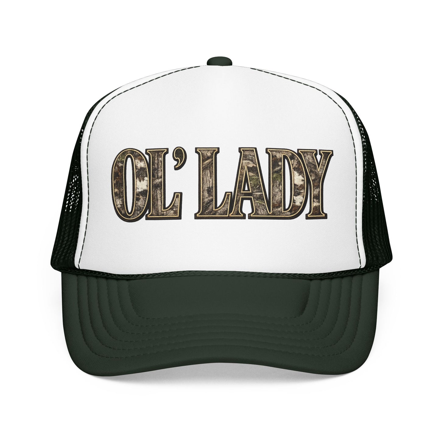 Ol' Lady Trucker Hat — Vintage Rustic Foam Cap for Country Style
