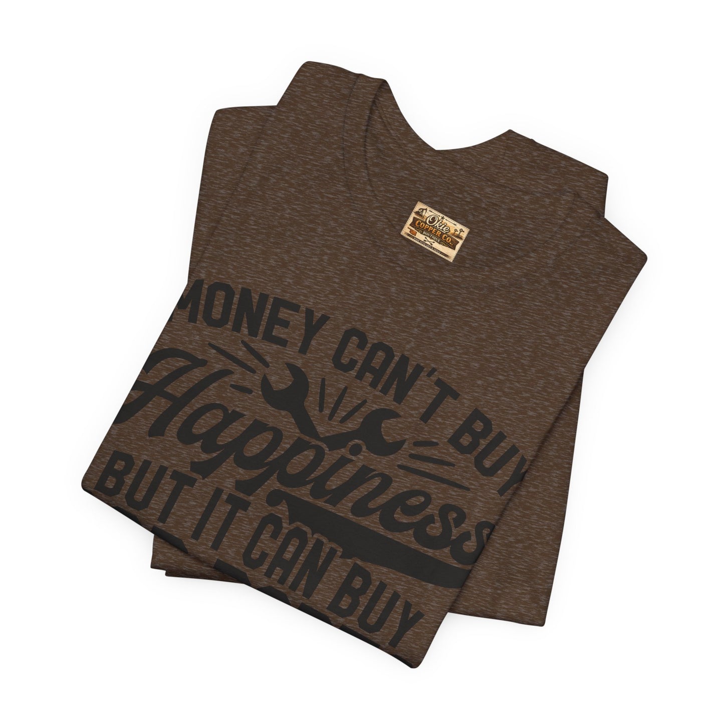 Car Parts Funny Tee — "Money Can't Buy Happiness But It Can Buy Car Parts" T-Shirt