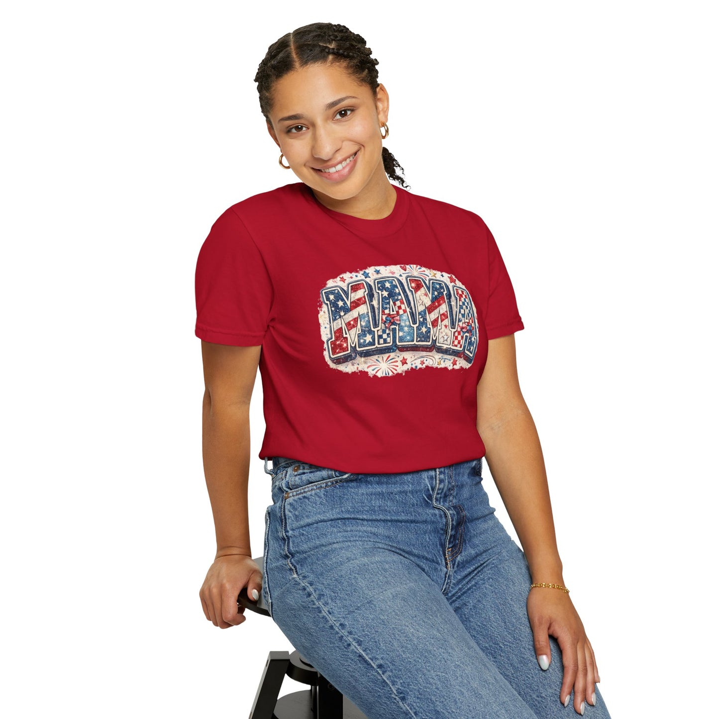 Mama Patriotic T-Shirt — Red White Blue Americana Graphic Tee