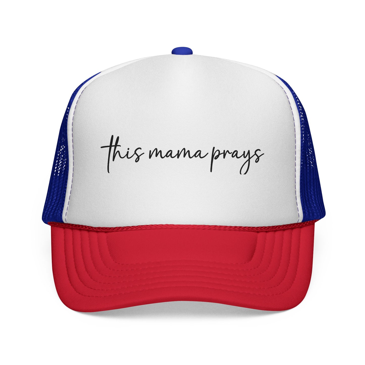 This Mama Prays Trucker Cap — Religious Mom Prayer Hat