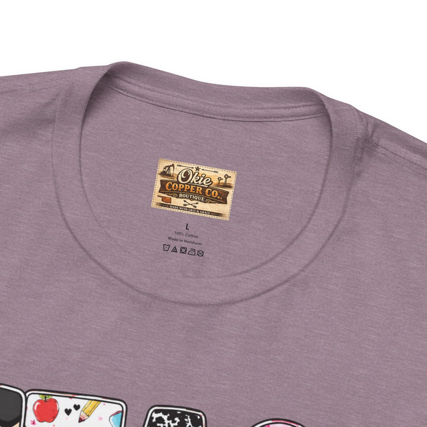 Teach Colorblock Graphic Tee – Cute Patterned Teacher T-Shirt