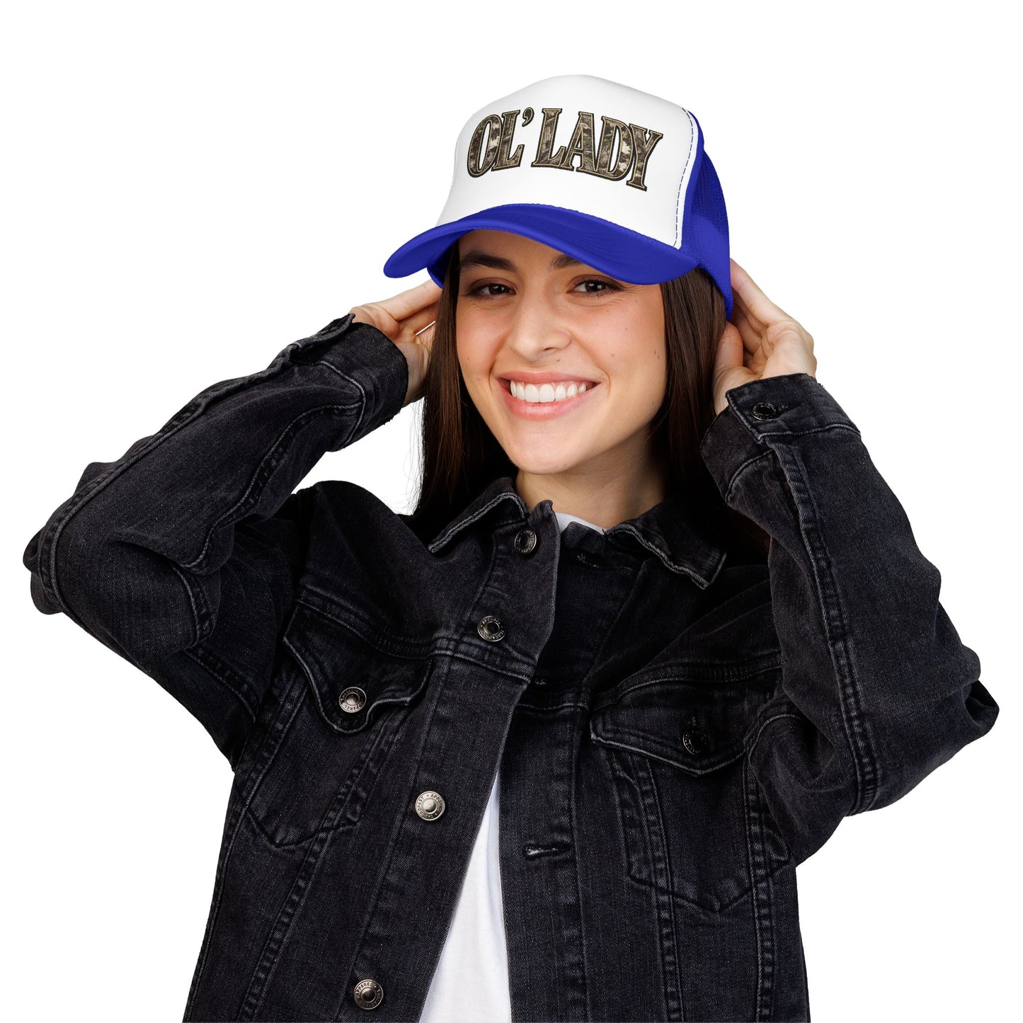 Ol' Lady Trucker Hat — Vintage Rustic Foam Cap for Country Style