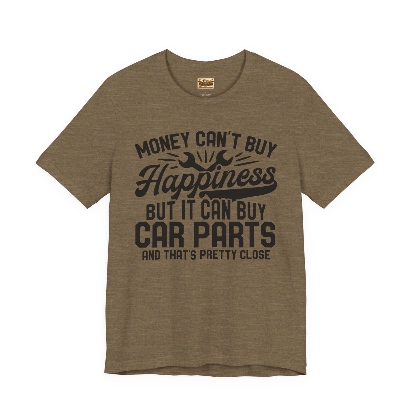Car Parts Funny Tee — "Money Can't Buy Happiness But It Can Buy Car Parts" T-Shirt