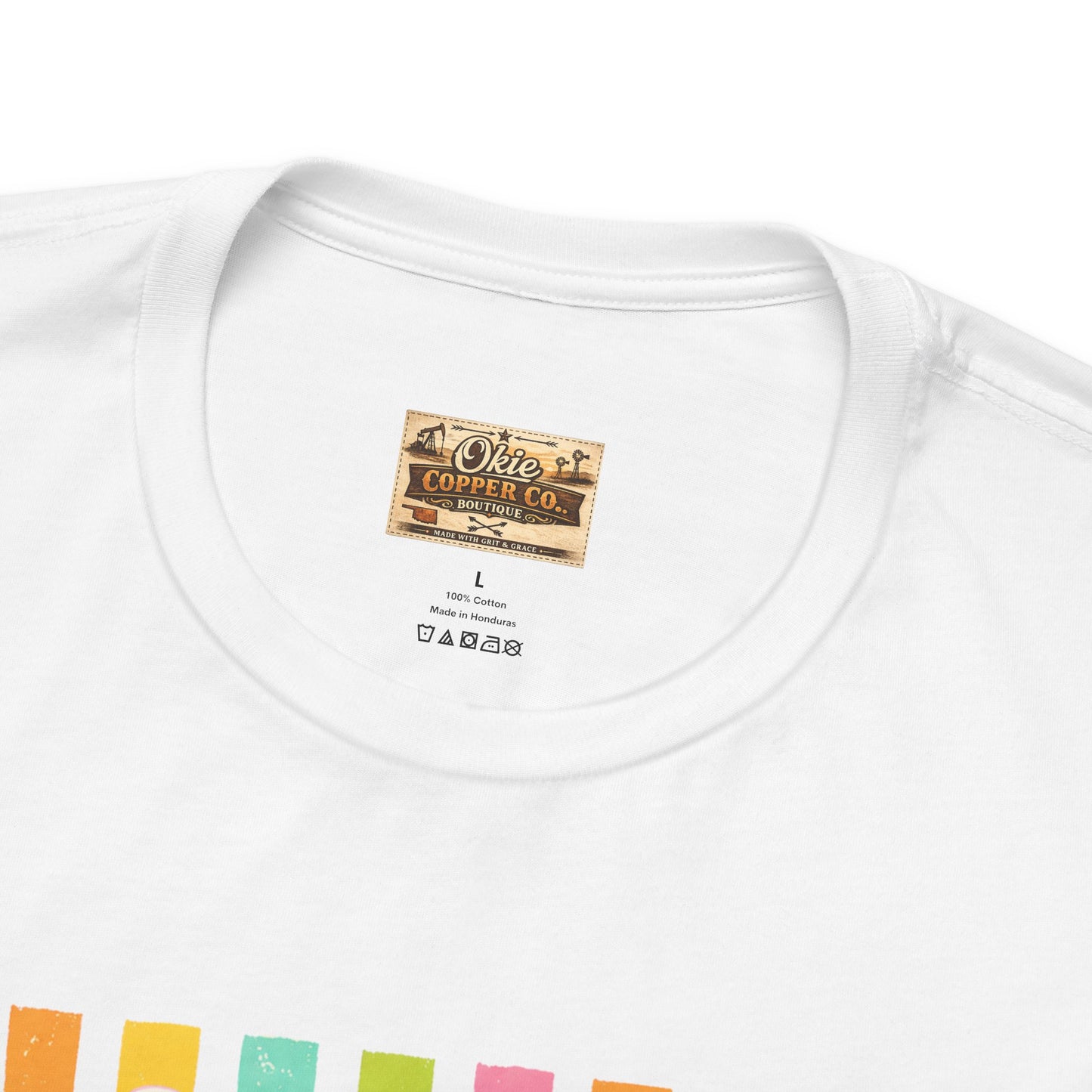 Bitches Are People Too Tee — Colorful Retro Striped Graphic T-Shirt