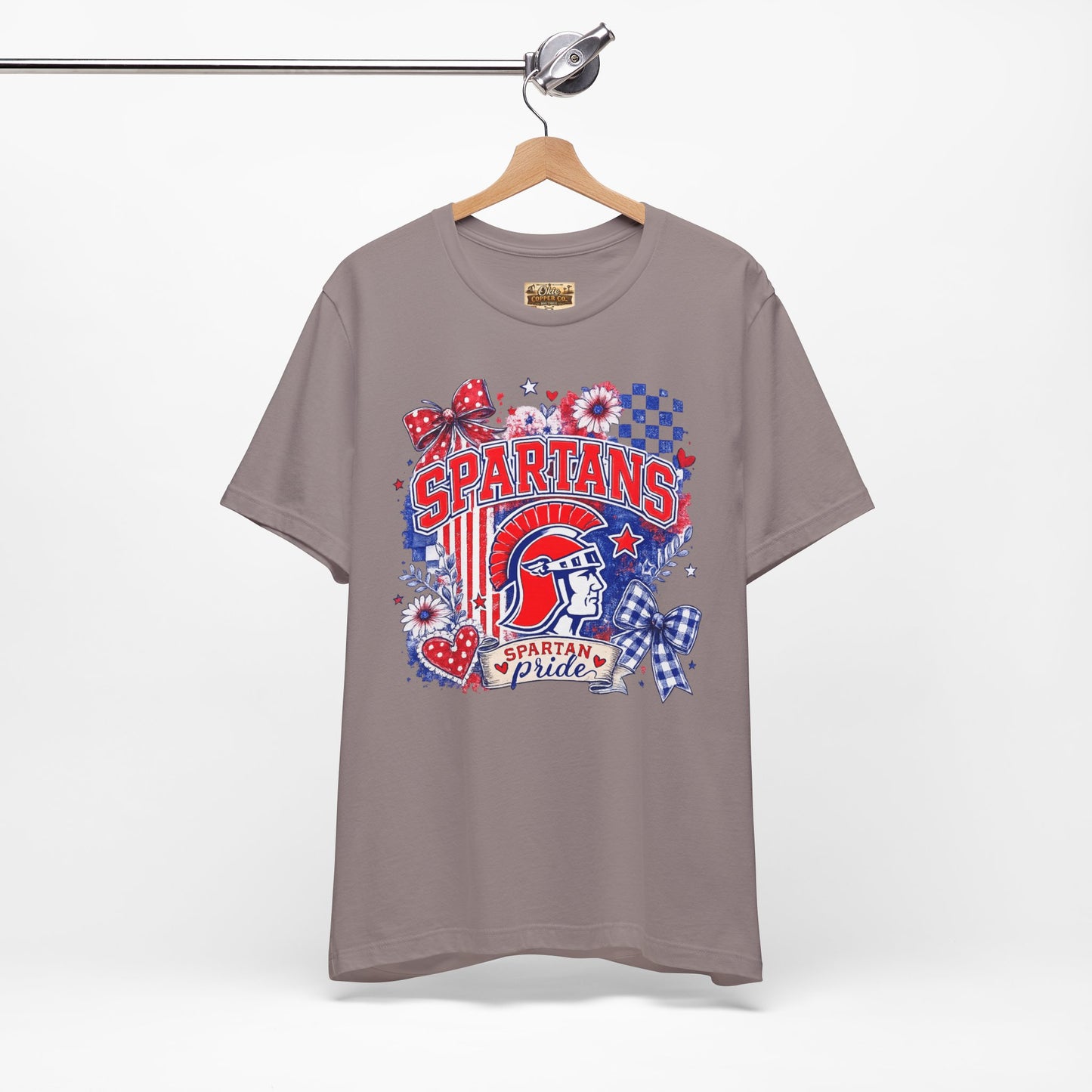 Spartans Pride Graphic Tee — Red, White & Blue School Spirit T-Shirt