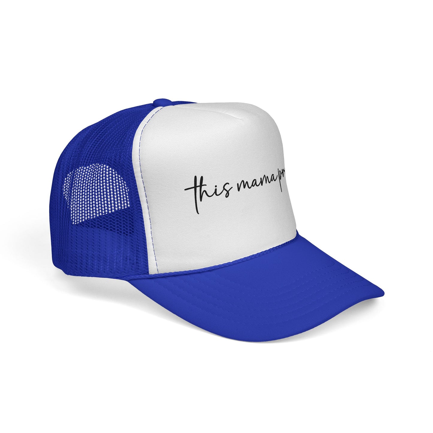 This Mama Prays Trucker Cap — Religious Mom Prayer Hat