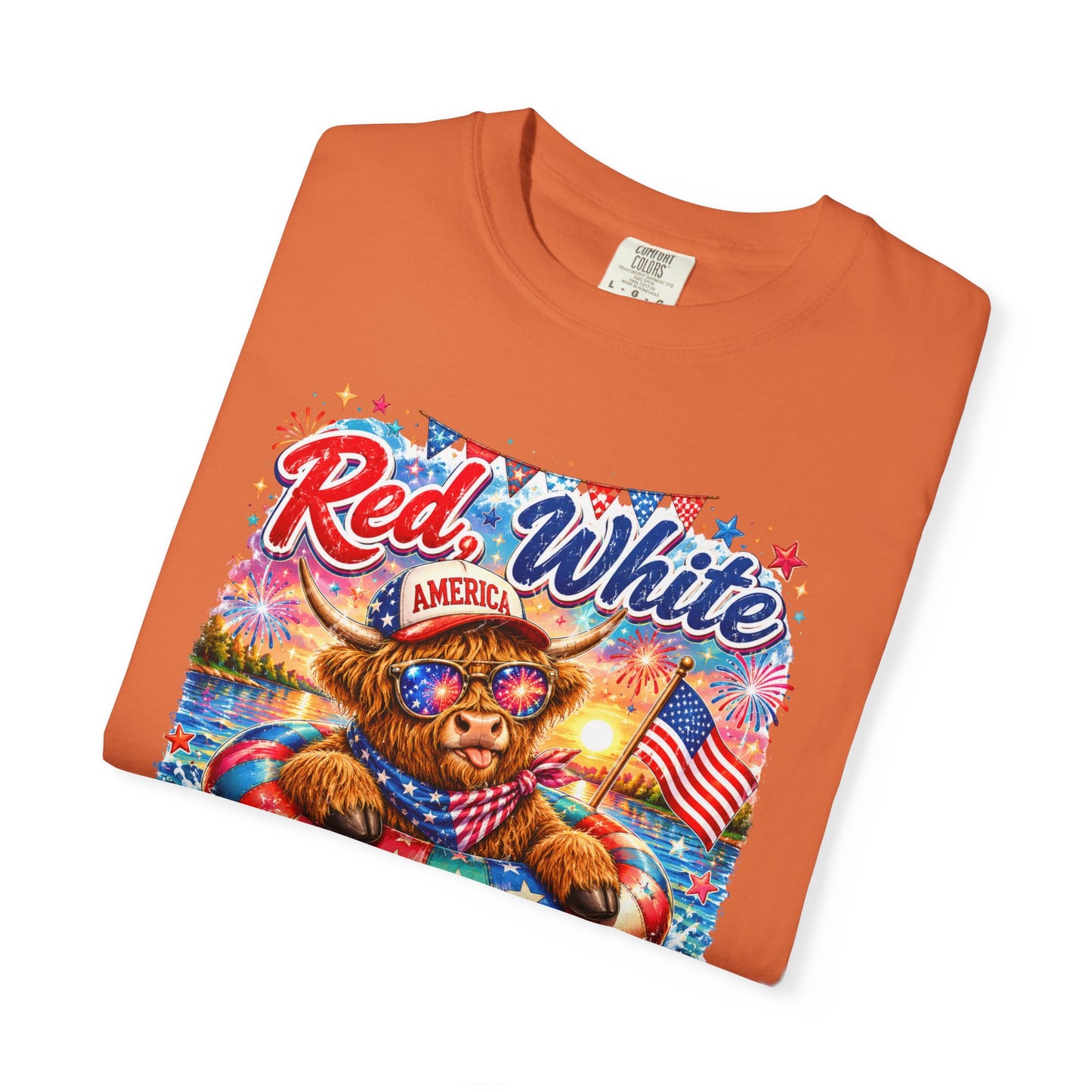 Red, White & Summer Nights T-Shirt — Patriotic Fourth of July Bear Graphic Tee