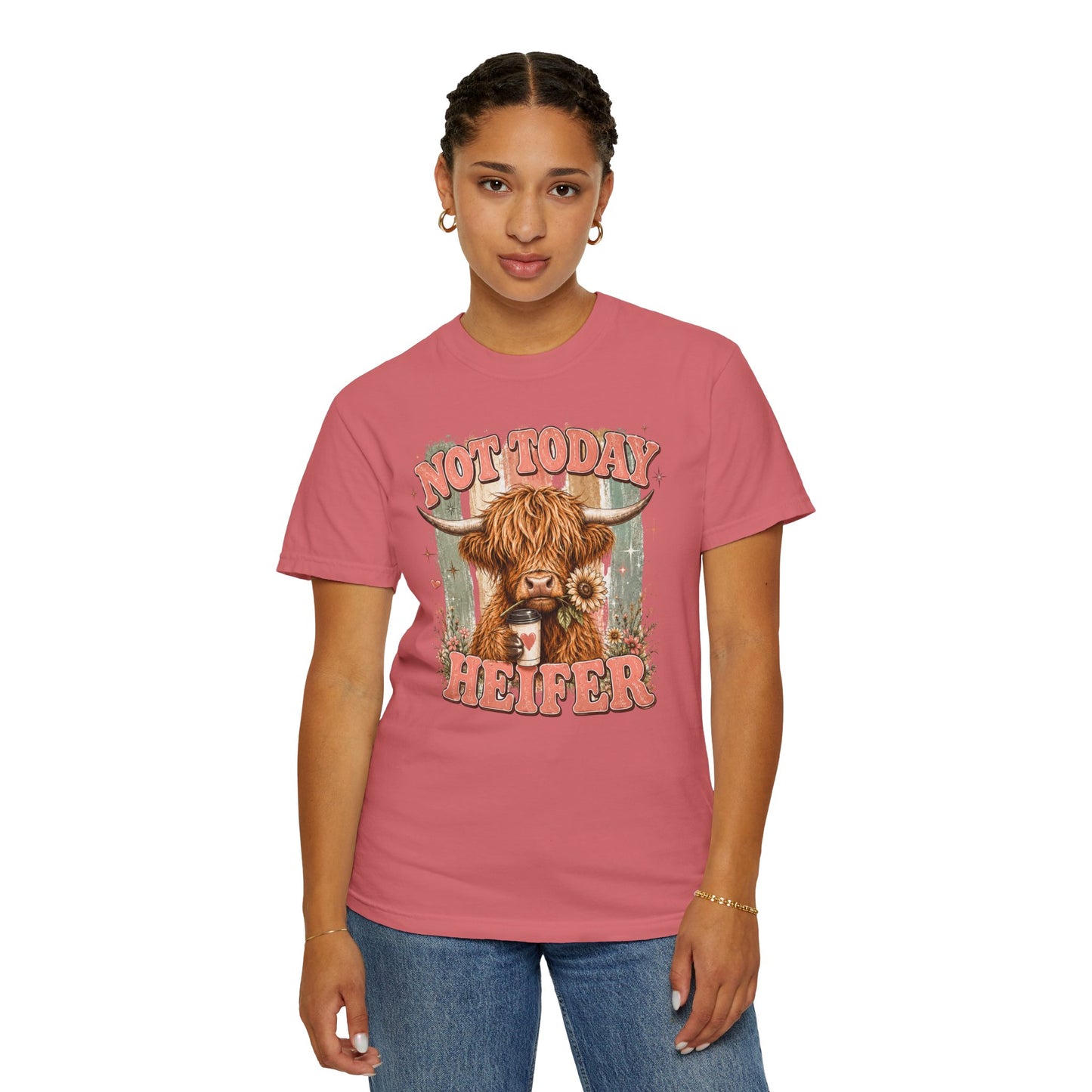 Not Today Heifer T-Shirt — Funny Highland Cow Graphic Tee
