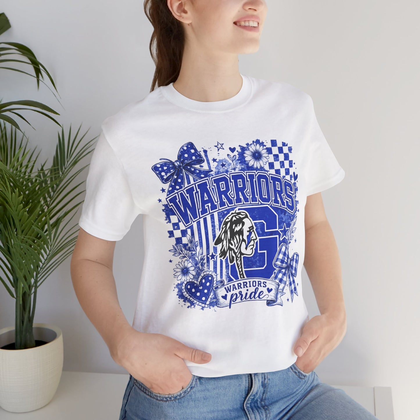 Warriors Pride Graphic Tee — School Spirit Warrior Mascot T-Shirt