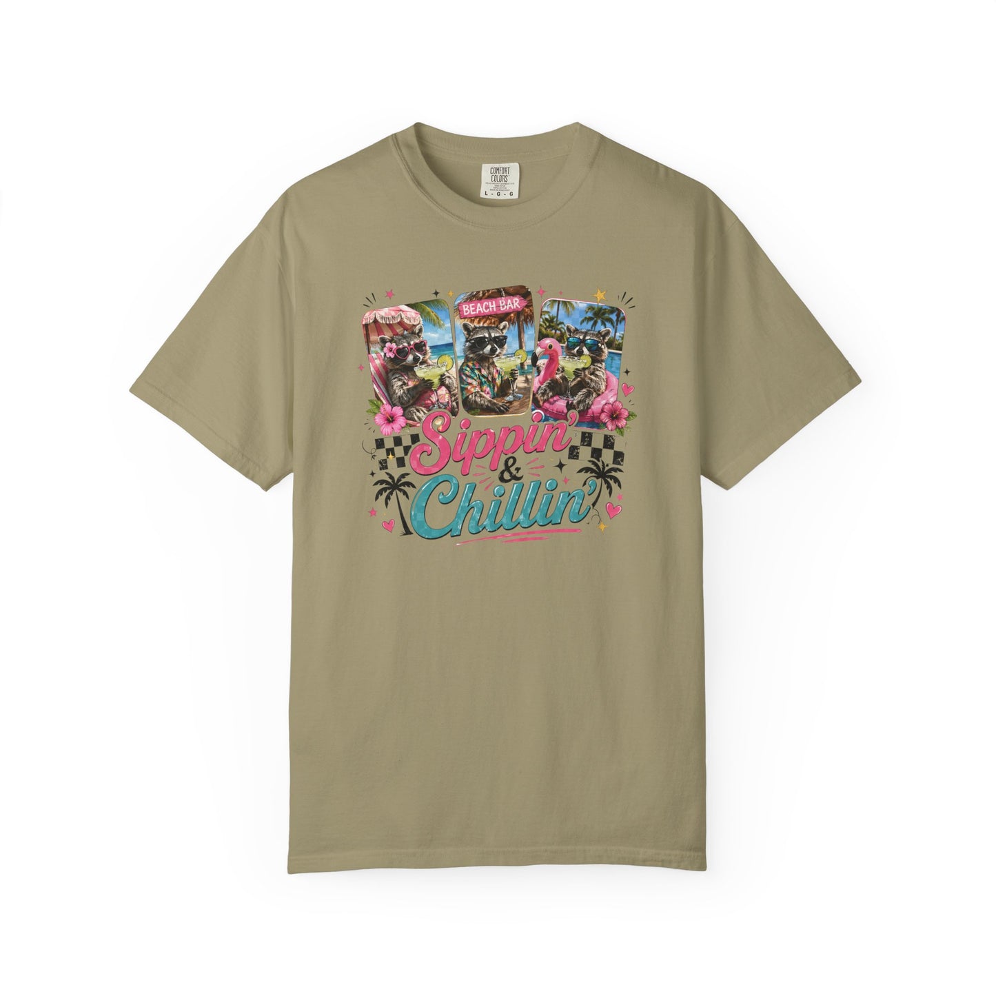 Sippin' & Chillin' T-Shirt — Retro Tropical Drink Graphic Tee