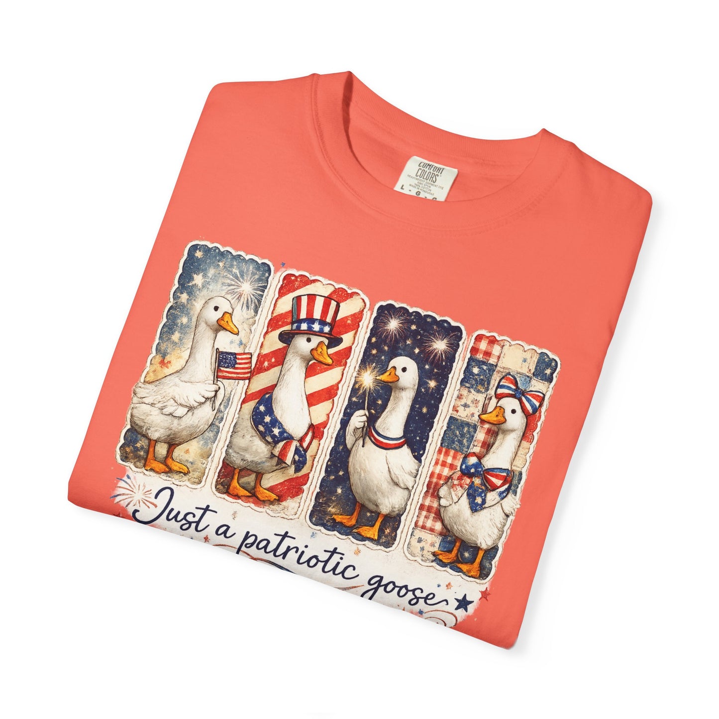 Patriotic Goose T-Shirt — "Just a patriotic goose" Americana Tee