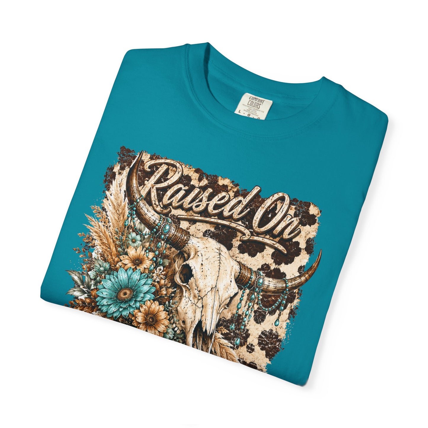 Raised On 90s Country T-Shirt — Vintage Cow Skull Western Tee