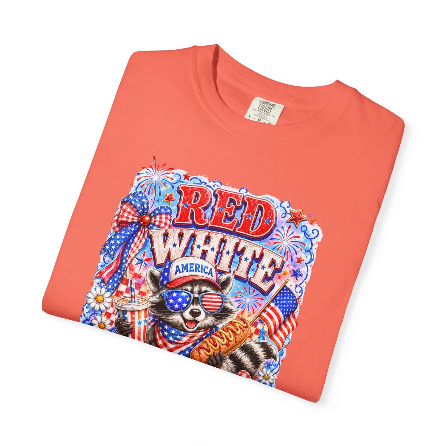 Patriotic "Red White Feral" Graphic T-Shirt