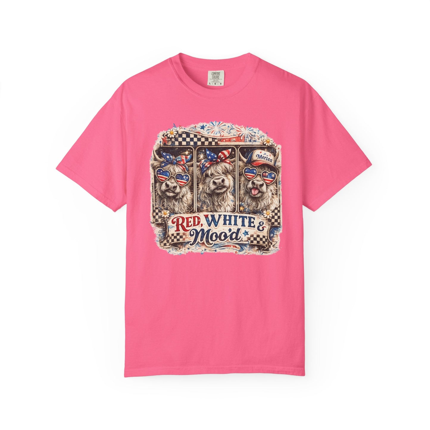 Patriotic Dogs "Red, White & Moo-d" T-Shirt