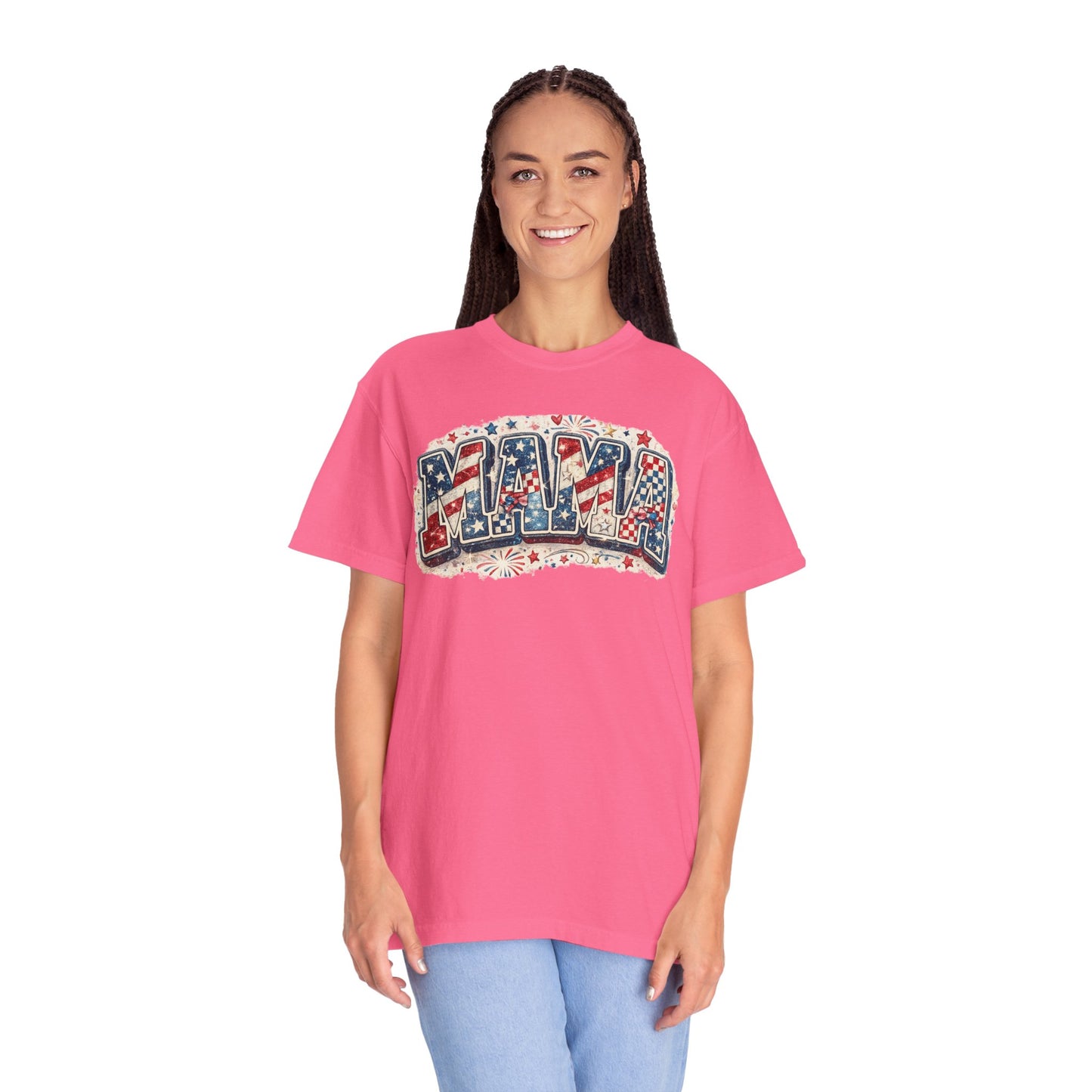 Mama Patriotic T-Shirt — Red White Blue Americana Graphic Tee