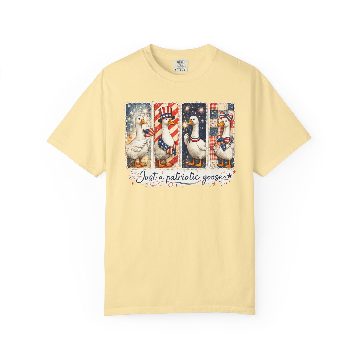 Patriotic Goose T-Shirt — "Just a patriotic goose" Americana Tee