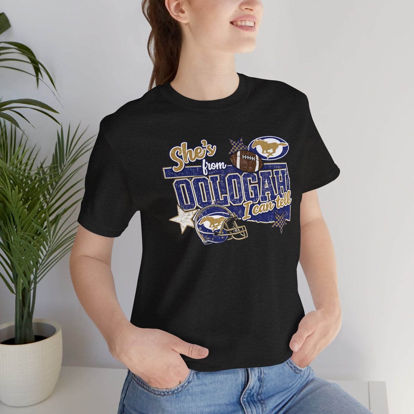 Oologah Team Tee — "Stay from Oologah Teamster" Vintage Football Graphic T-Shirt