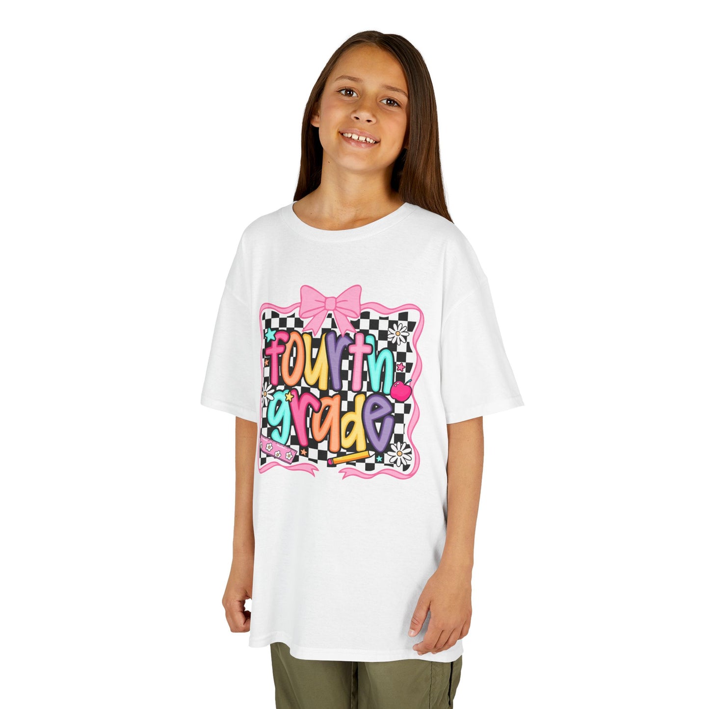 Fourth Grade Kids T‑Shirt – Colorful Back to School Design ("Fourth Grade")
