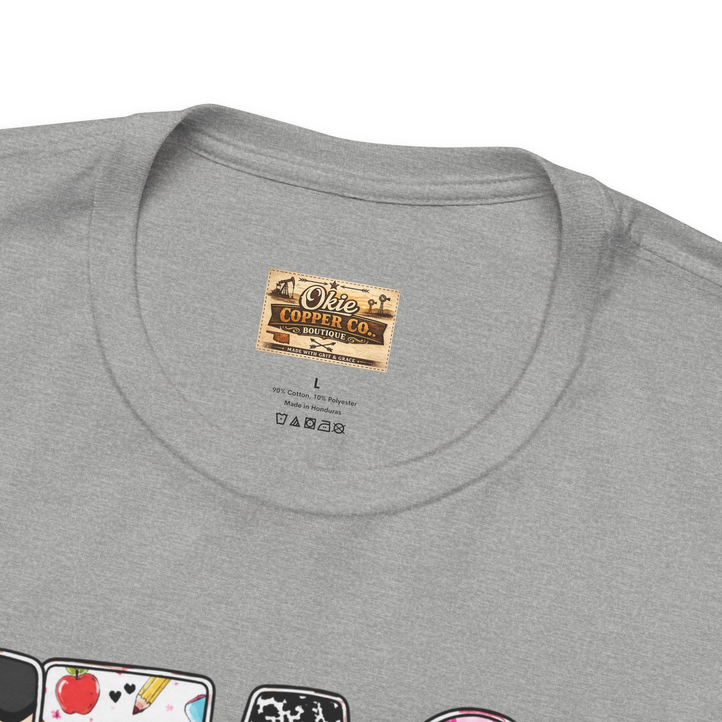 Teach Colorblock Graphic Tee – Cute Patterned Teacher T-Shirt