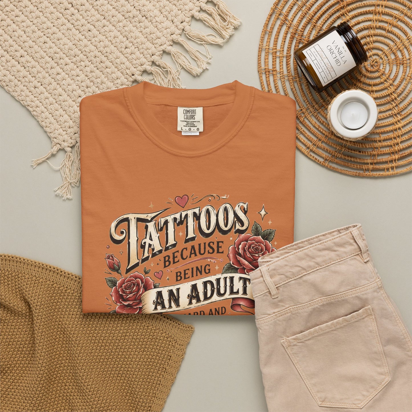 "Tattoos Because Being An Adult I Deserve Stickers" T-Shirt