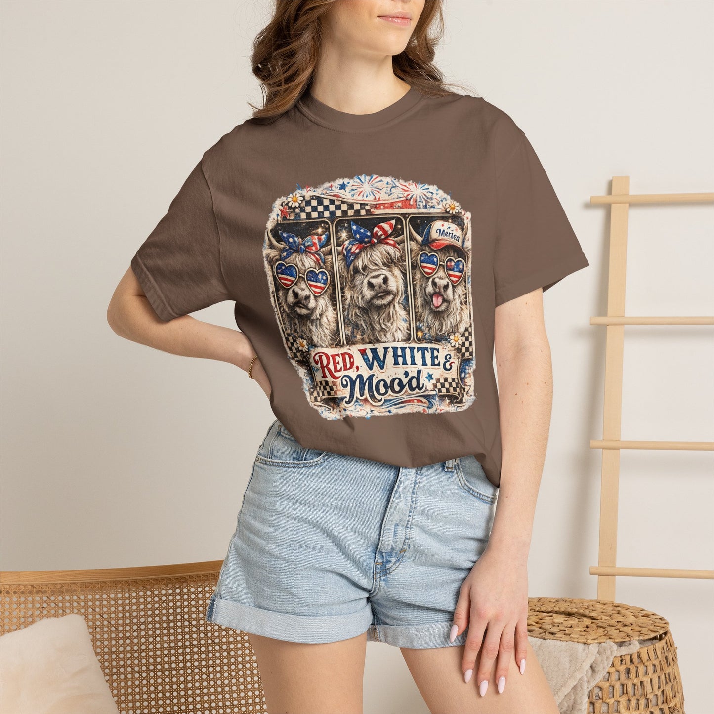 Patriotic Dogs "Red, White & Moo-d" T-Shirt