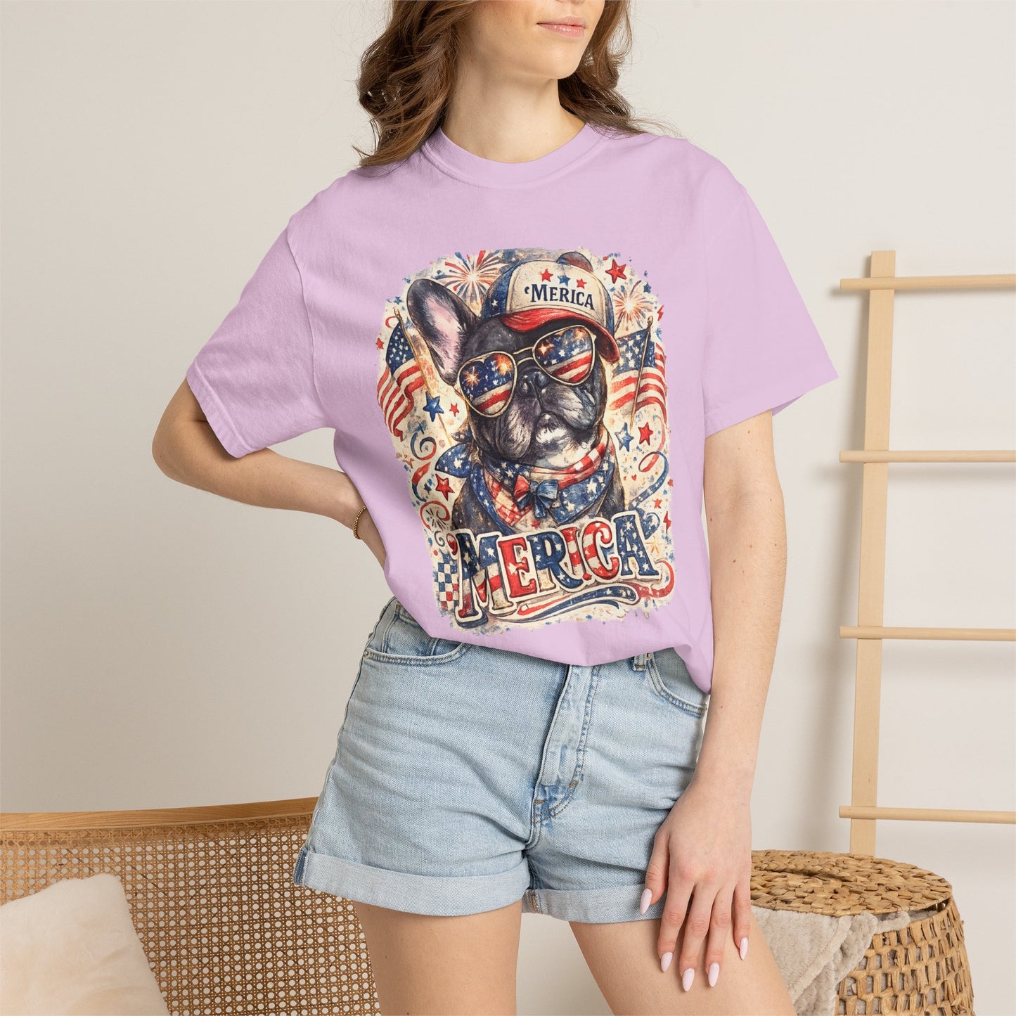 'Merica Patriotic French Bulldog T-Shirt