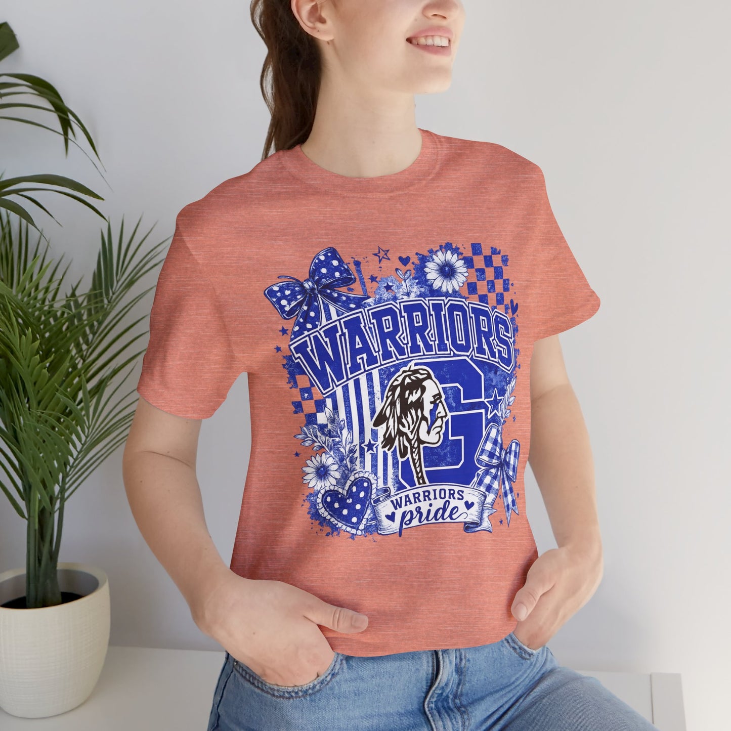Warriors Pride Graphic Tee — School Spirit Warrior Mascot T-Shirt