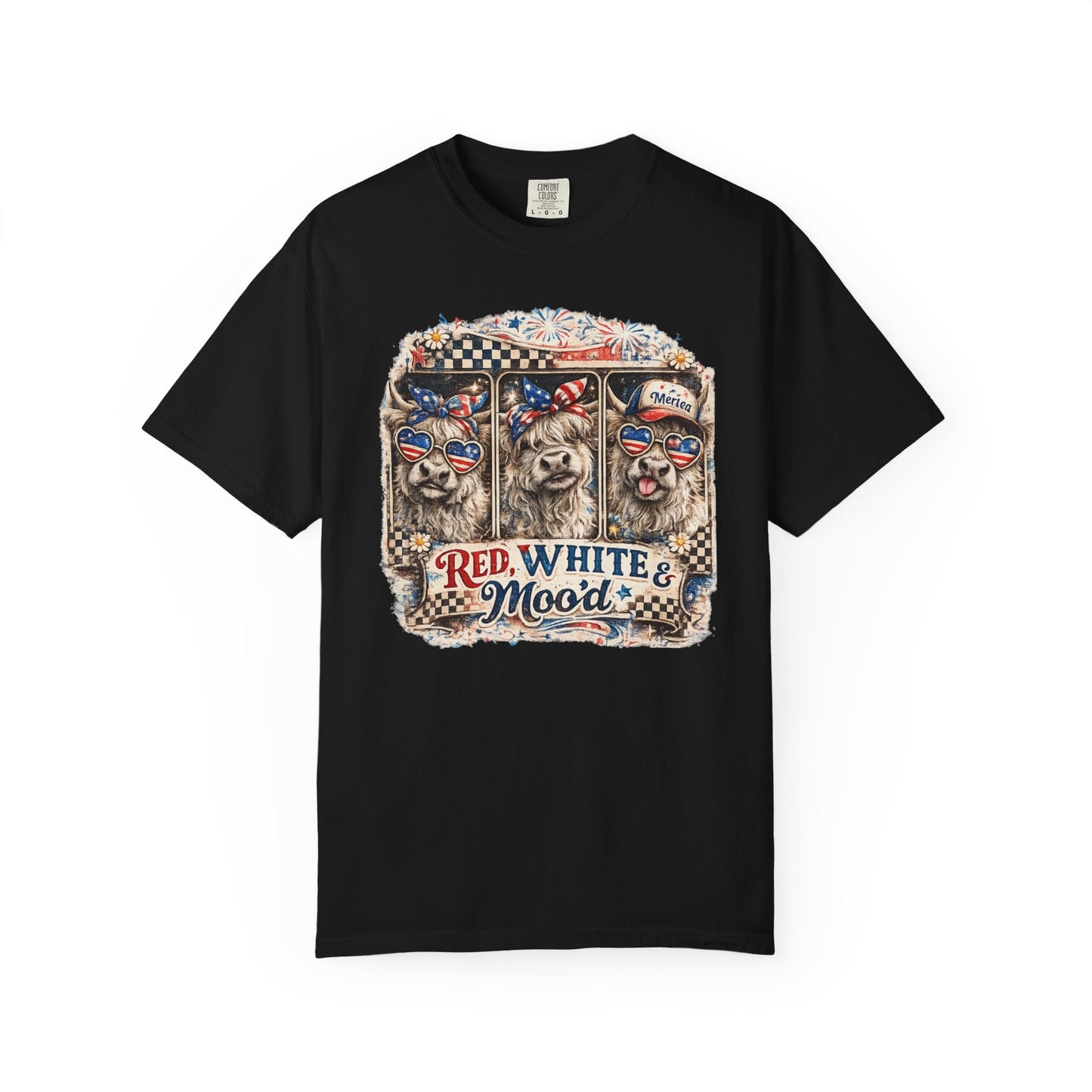 Patriotic Dogs "Red, White & Moo-d" T-Shirt