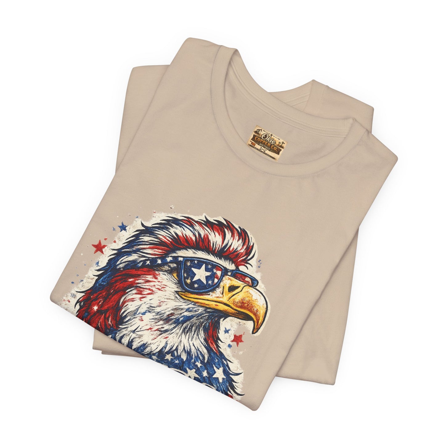 Patriotic Eagle Tee — "WTF Is A Kilometer?" Funny 4th of July Shirt