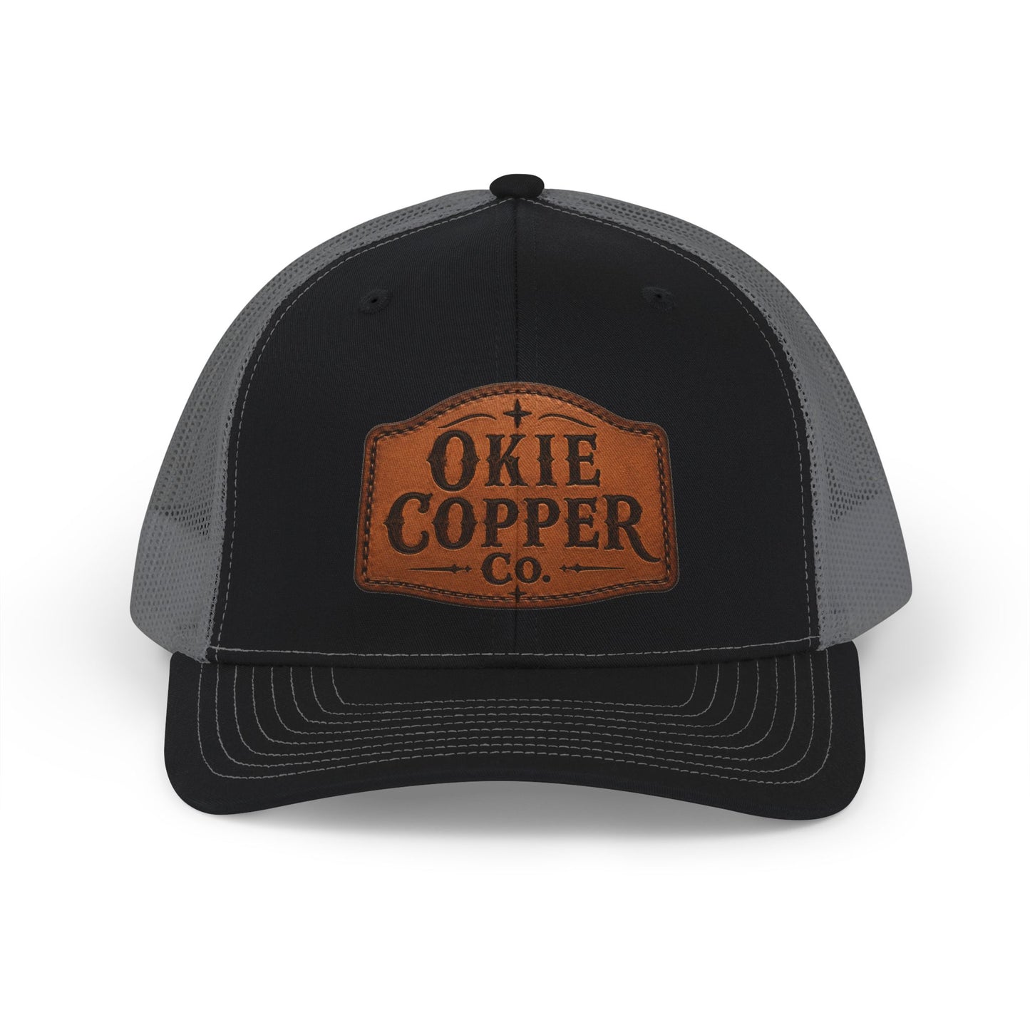 Okie Copper Co. Leather Patch Trucker Hat