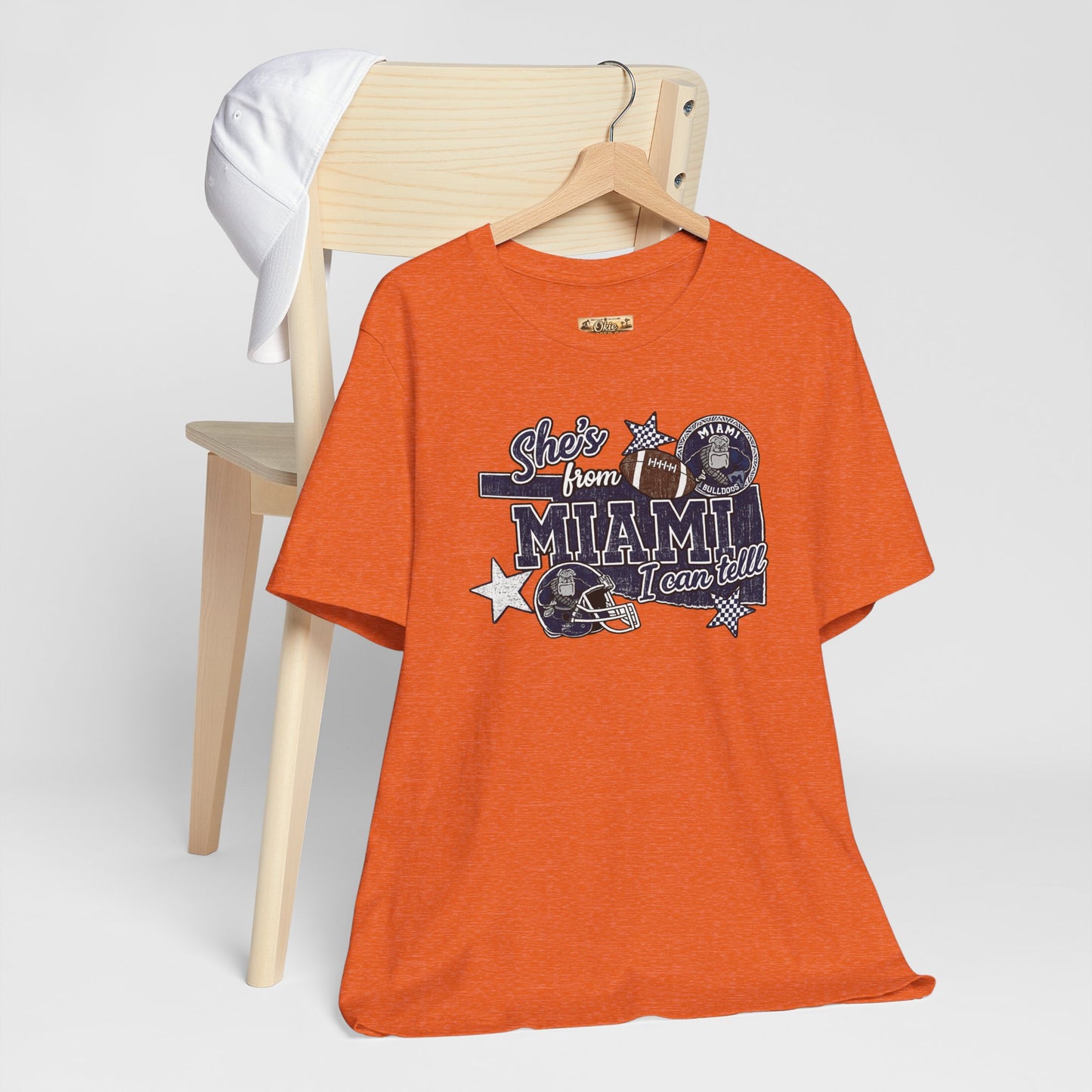 She's From Miami Graphic Tee — Retro Football Fan Shirt