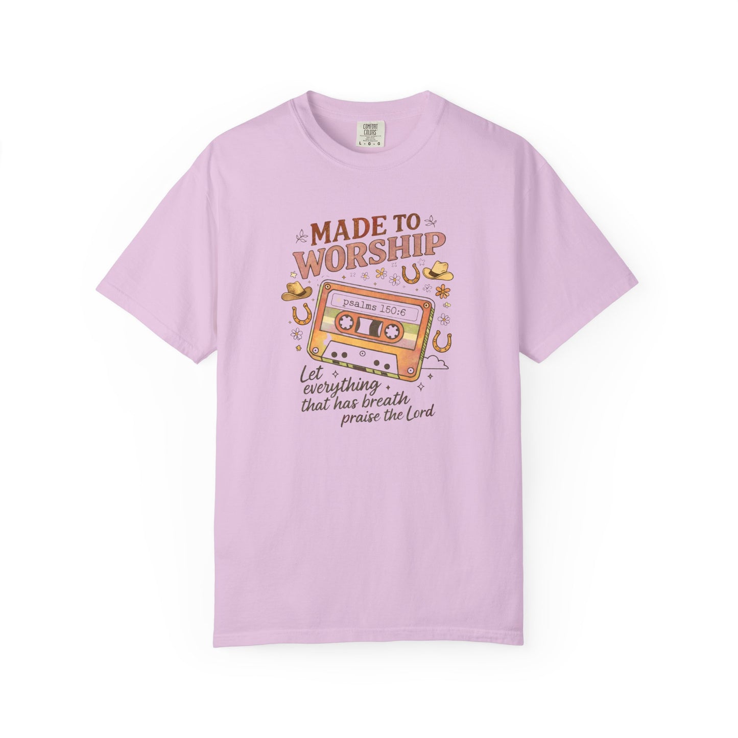 Made to Worship T-Shirt — Retro Cassette Christian Worship Tee