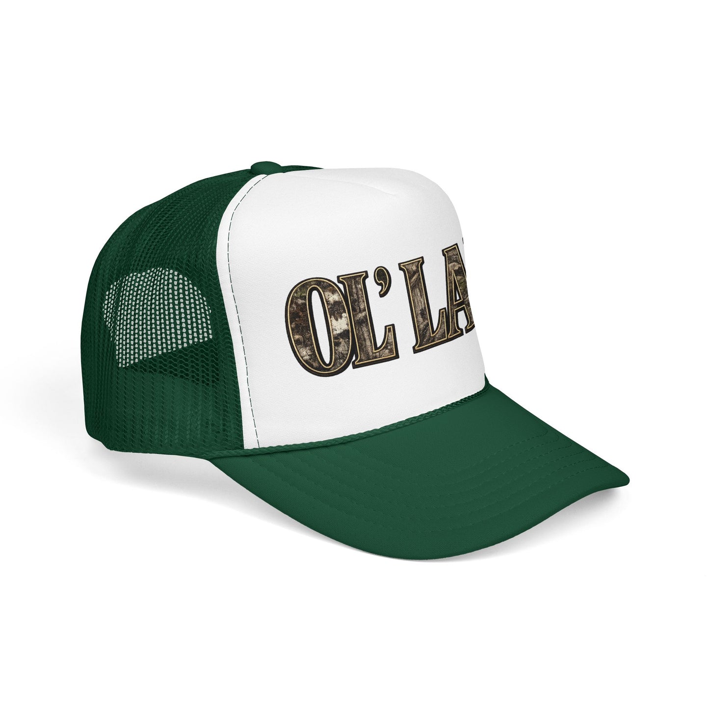 Ol' Lady Trucker Hat — Vintage Rustic Foam Cap for Country Style