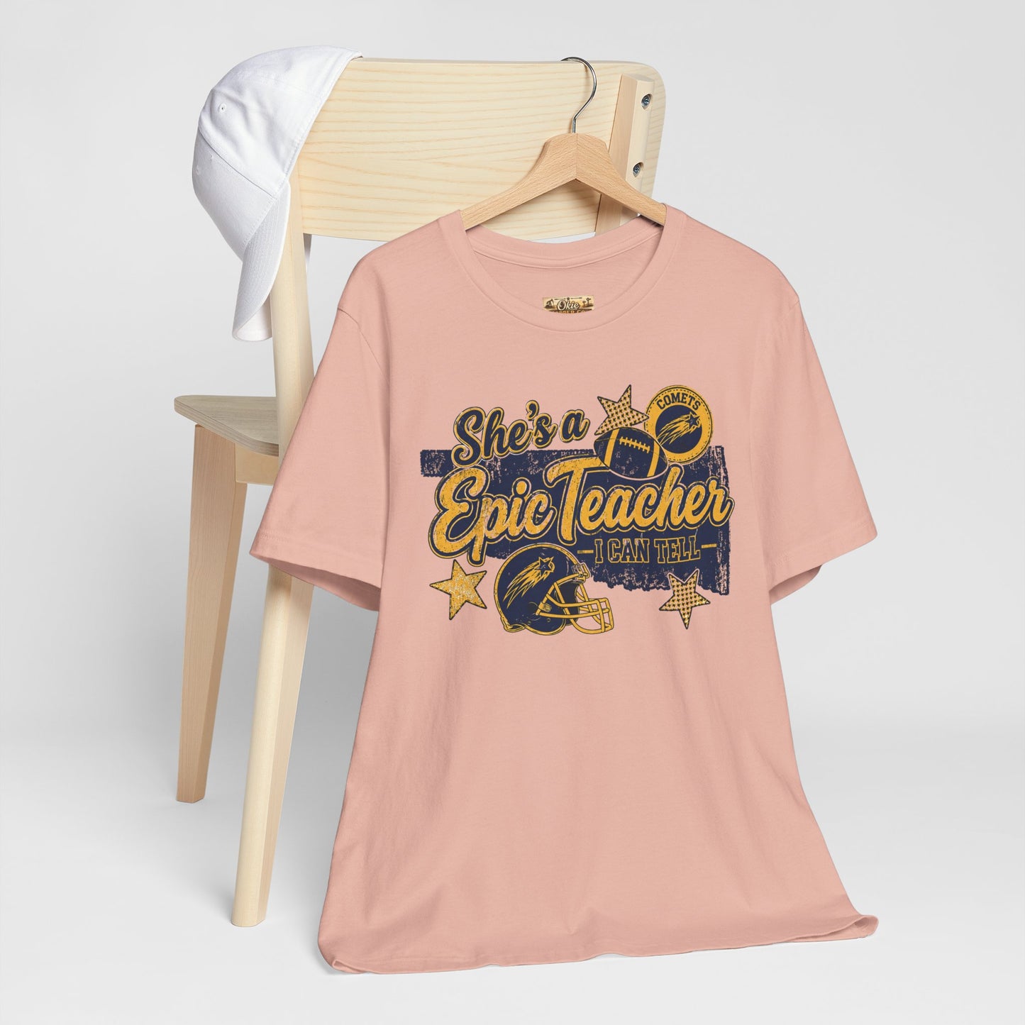 Epic Teacher Football T-Shirt — "She's a Epic Teacher" Coach & School Spirit Tee