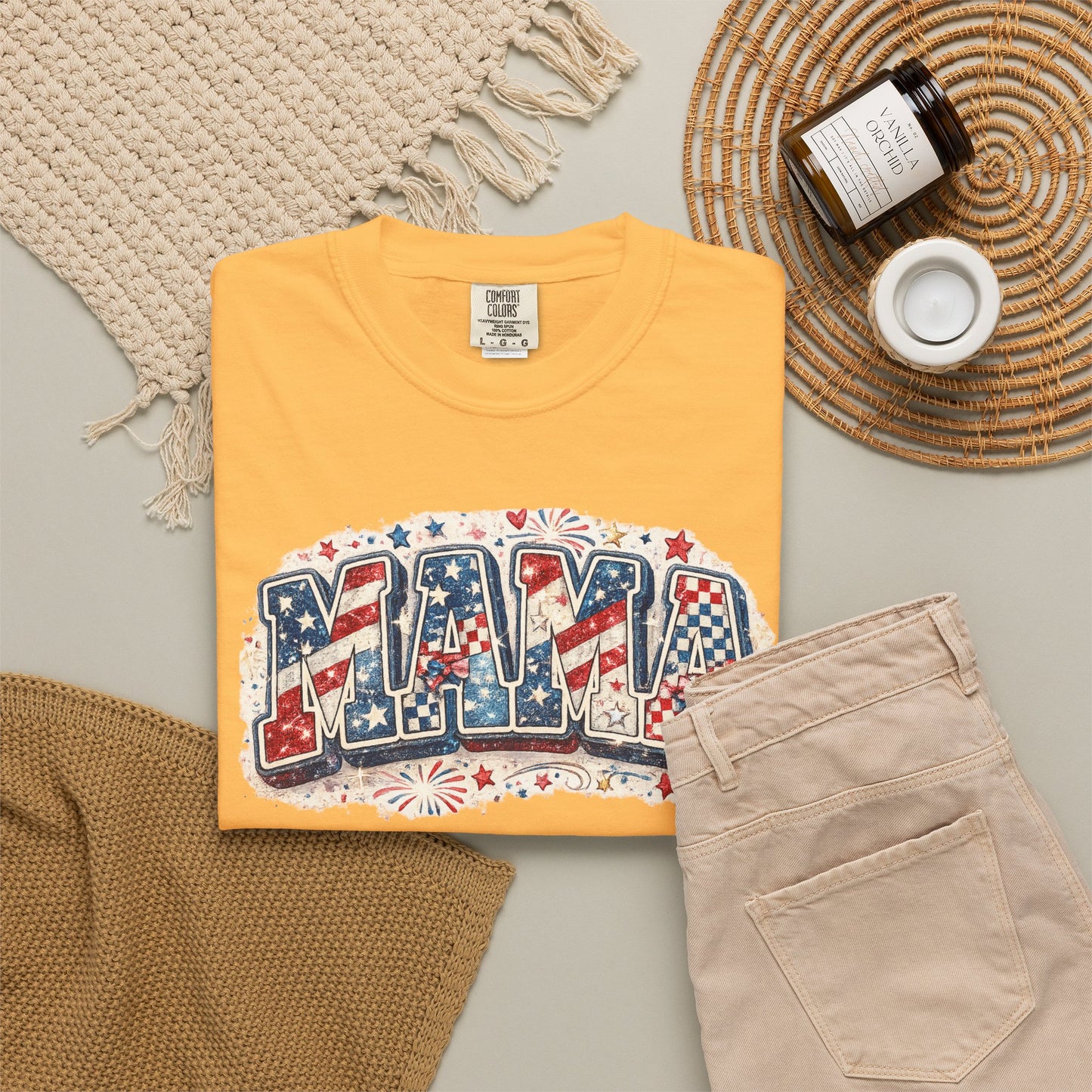 Mama Patriotic T-Shirt — Red White Blue Americana Graphic Tee