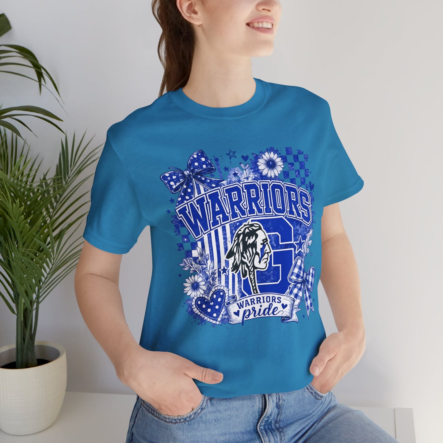 Warriors Pride Graphic Tee — School Spirit Warrior Mascot T-Shirt
