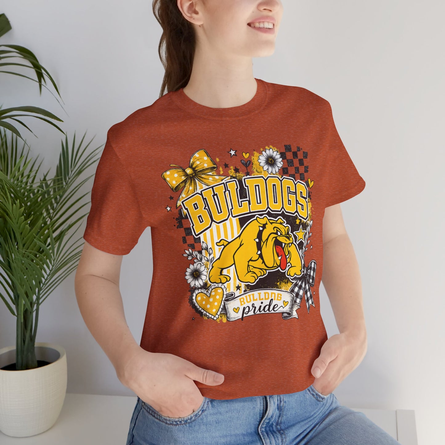 Bulldogs Pride T-Shirt – Yellow Mascot Graphic Tee