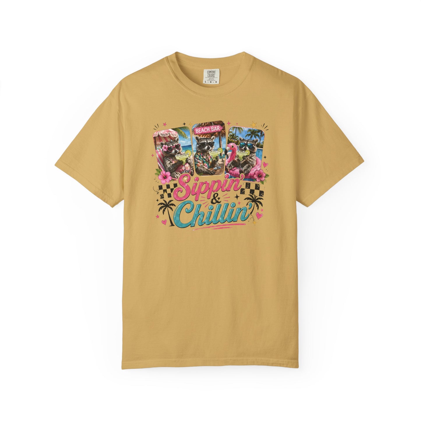 Sippin' & Chillin' T-Shirt — Retro Tropical Drink Graphic Tee