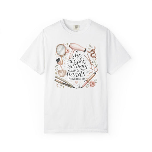 She Works Willingly with Her Hands – Women’s Baking T-Shirt