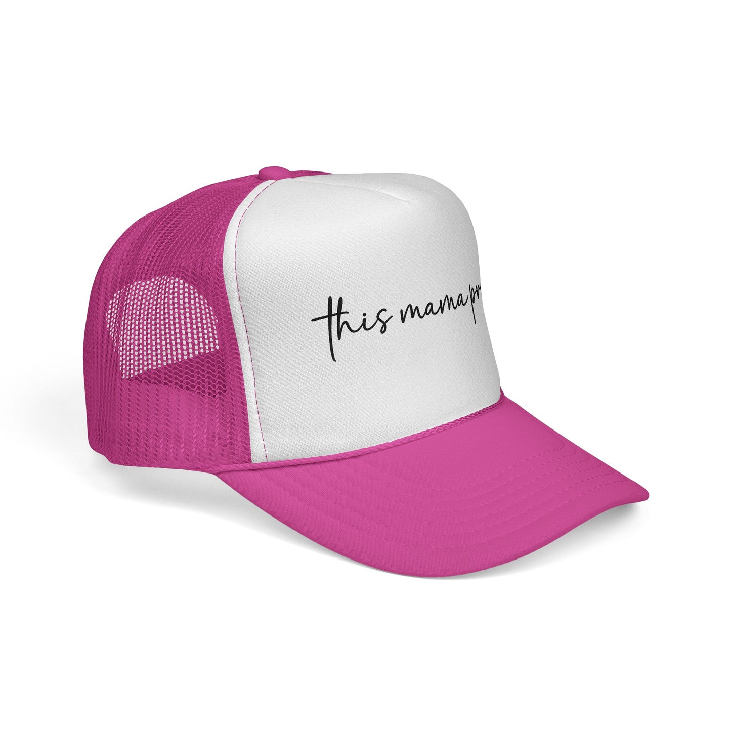 This Mama Prays Trucker Cap — Religious Mom Prayer Hat