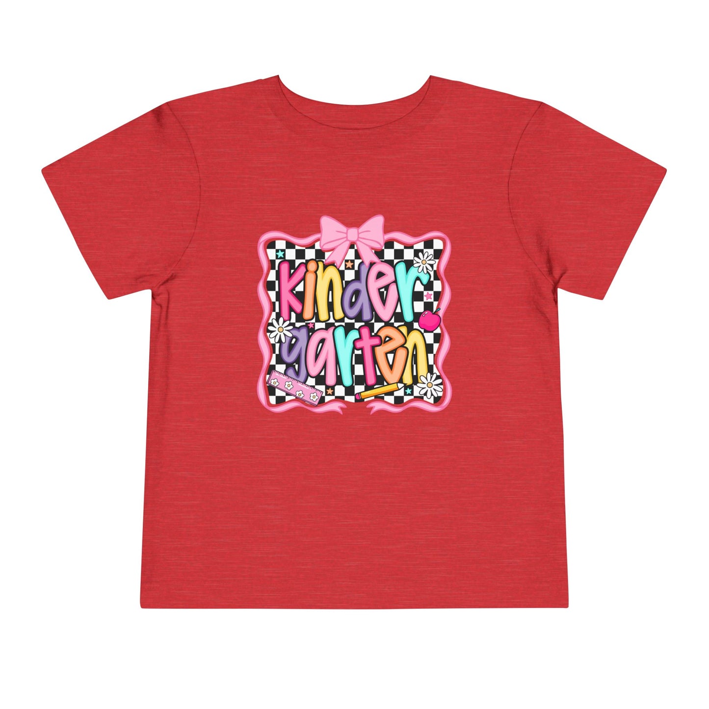 Kindergarten Toddler Tee — Colorful 'kinder' Back to School Shirt