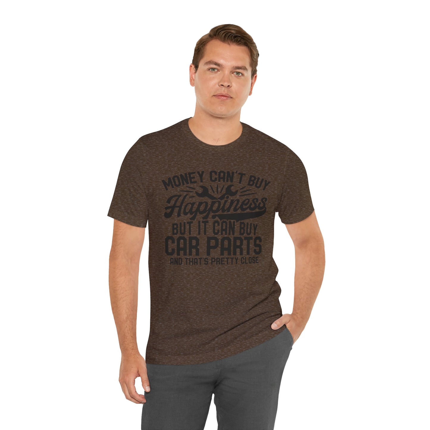Car Parts Funny Tee — "Money Can't Buy Happiness But It Can Buy Car Parts" T-Shirt