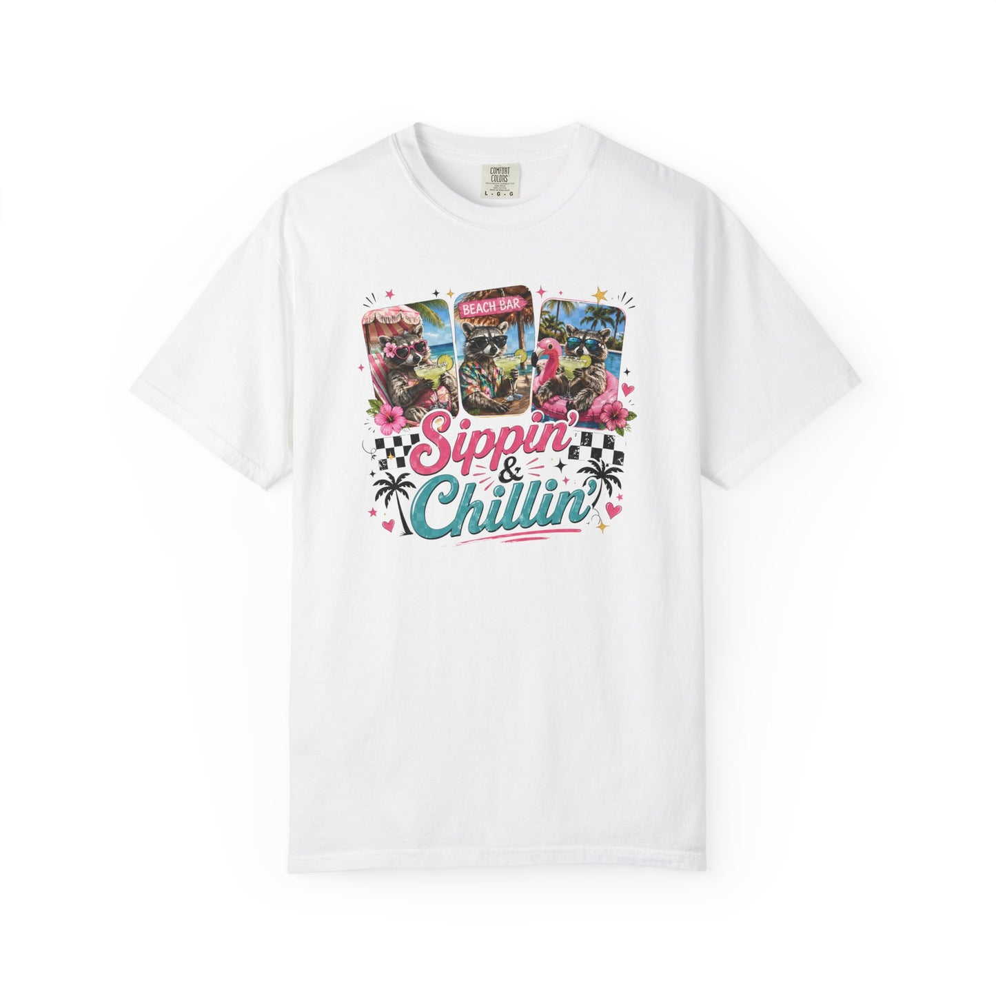 Sippin' & Chillin' T-Shirt — Retro Tropical Drink Graphic Tee