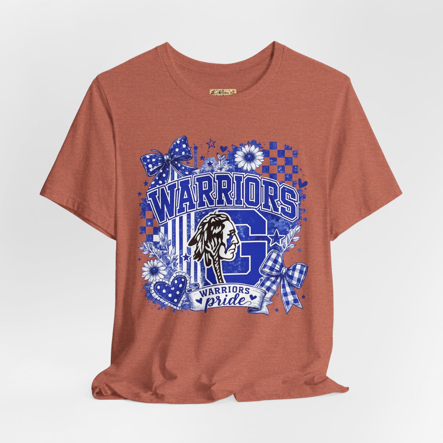 Warriors Pride Graphic Tee — School Spirit Warrior Mascot T-Shirt